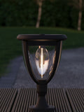 SolarCentre black Guildford 3in1 solar garden light, UK version