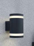 SolarCentre Mayfair black solar wall light - British product