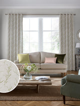 Next Laura Ashley Green Pussy Willow Embroidered Made to Measure Curtains- Buy online at McGrocer