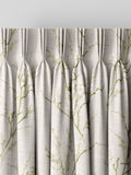 Laura Ashley green pussy willow embroidered curtains, imported from the UK