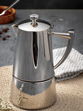 Stellar Art Deco 6 cup espresso maker stainless steel, UK version