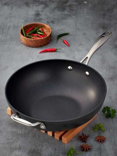 Next Stellar Grey Element 28cm Non-Stick Wok- Buy online at McGrocer