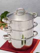 Next Judge Silver Steamers 3 Tier Steamer Set 20cm- Buy online at McGrocer