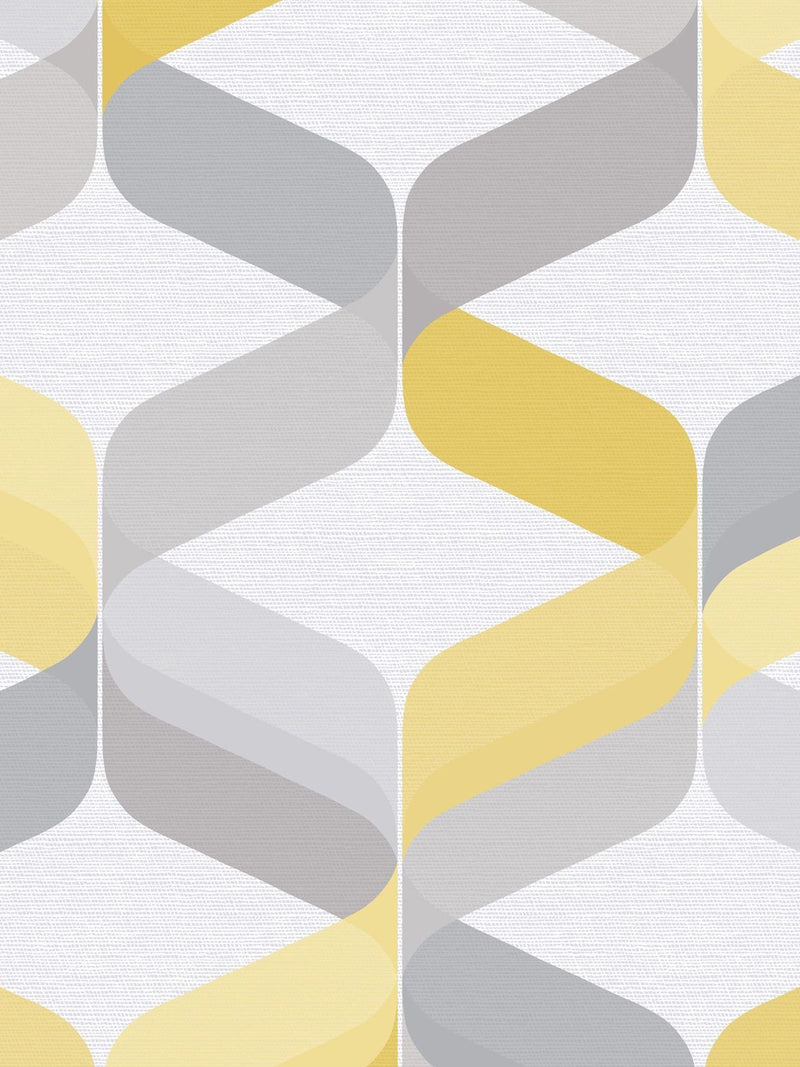 Graham & Brown Yellow Retro 10M wallpaper (British brand)