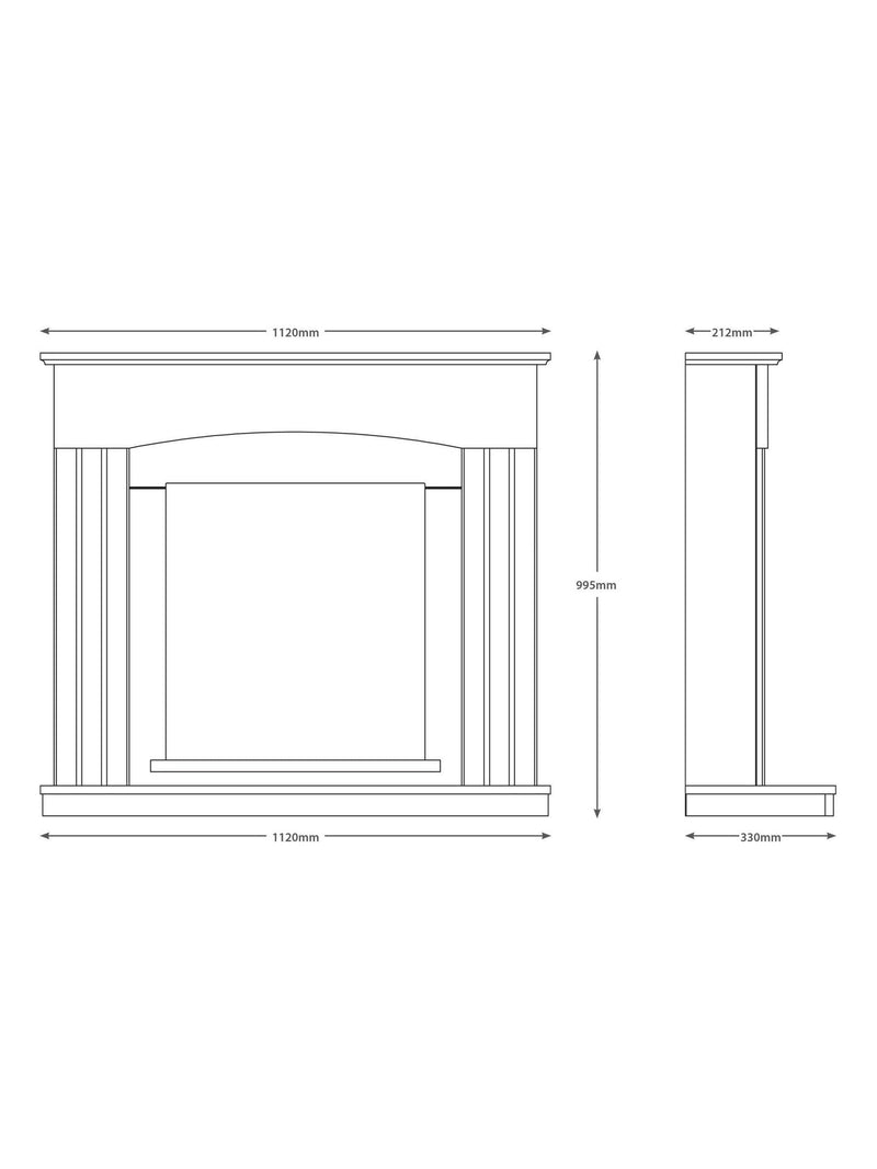 Be Modern Linmere 44 electric fireplace, imported from the UK