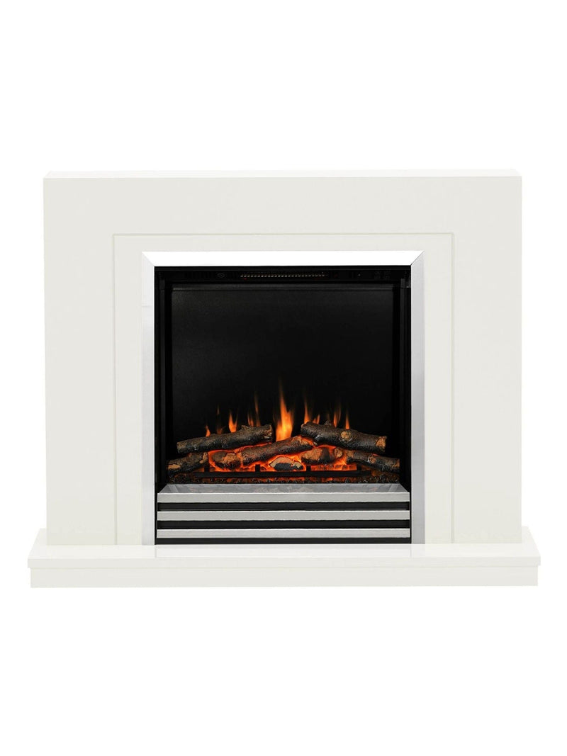Be Modern White Colby electric fireplace, imported from the UK