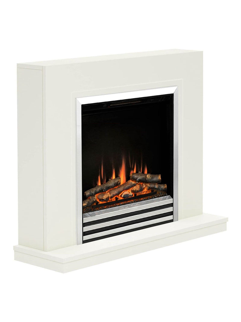 Be Modern White Colby electric fireplace, imported from the UK