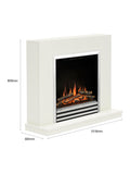 Be Modern White Colby electric fireplace, imported from the UK