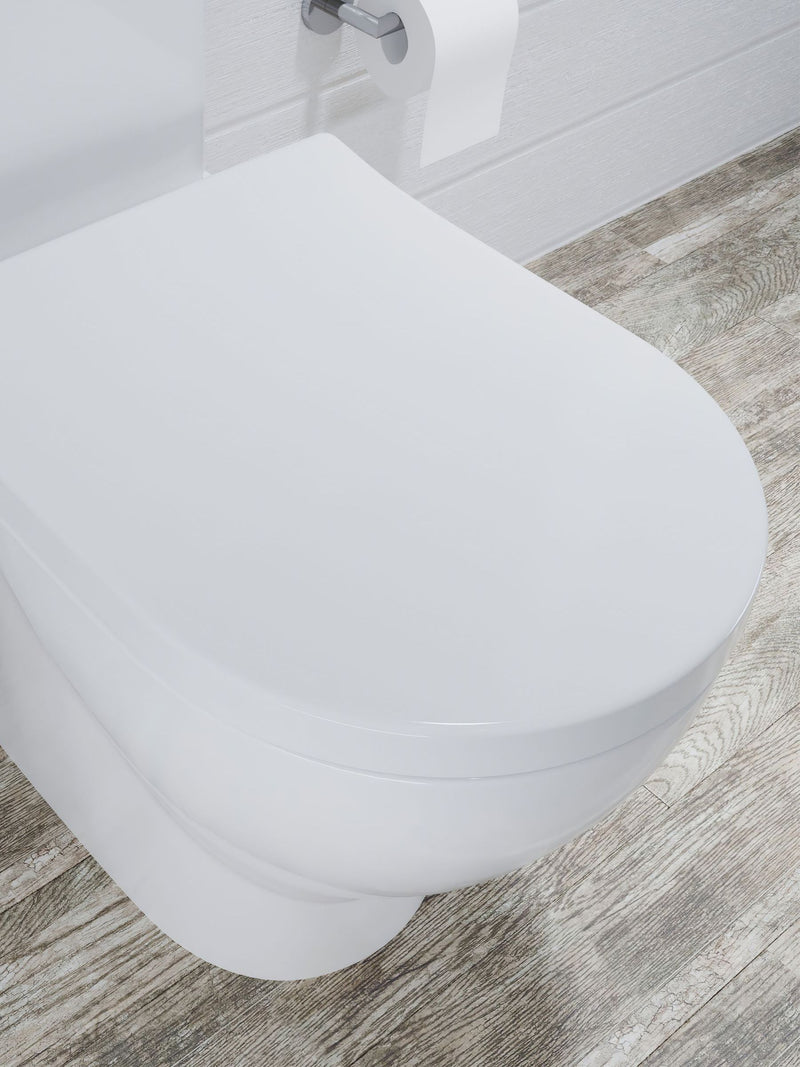CROYDEX White Malo Long D Shape Toilet Seat - British product