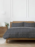 Copenhagen Home Black Arri duvet cover and pillowcase set - British product