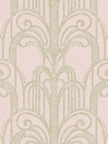 Graham & Brown pink Art Deco wallpaper 10m (British brand)