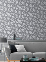 Next Graham & Brown Pepper Grey Luna Wallpaper Sample- Buy online at McGrocer