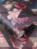 Graham & Brown Amethyst Timepiece floral wallpaper sample, imported from the UK