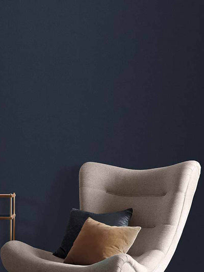Next Graham & Brown Midnight Navy Plain Wallpaper Sample- Buy online at McGrocer