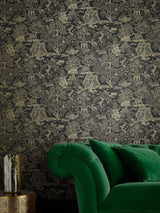 Next Graham & Brown Basuto Black/Gold Wallpaper Sample- Buy online at McGrocer