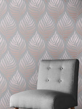 Next Graham & Brown Botanica Wallpaper Sample in Grey/Blush- Buy online at McGrocer