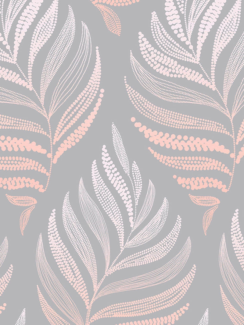 Graham & Brown Botanica wallpaper sample grey/blush UK version