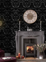 Next Graham & Brown Black Gothic Damask Wallpaper Sample- Buy online at McGrocer