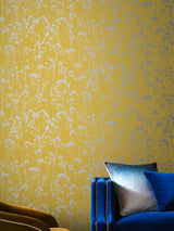 Next Graham & Brown Summer Yellow Grace Wallpaper- Buy online at McGrocer