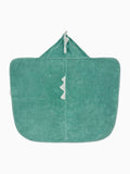 MORI green dino supersoft hooded towel, imported from the UK