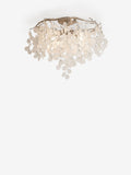Lunaria 4 Light Flush Ceiling Light brushed chrome glass beads - British product