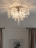 Lunaria 4 Light Flush Ceiling Light brushed chrome glass beads - British product