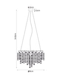 Lunaria 6-light chandelier brushed chrome - British product
