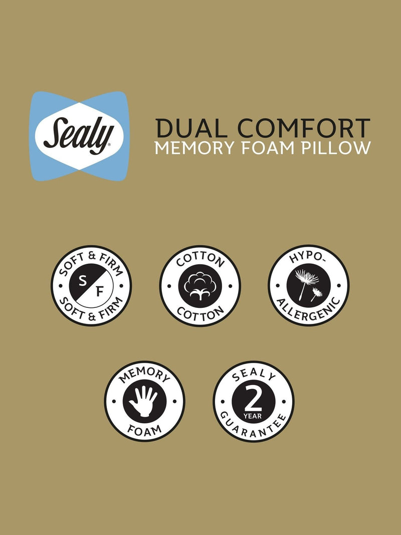 Sealy Dual Comfort Memory Foam Pillow (British brand)