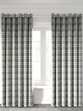 Helena Springfield grey Harriet check curtains with eyelets (British brand)