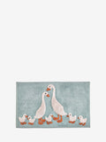 Goose and Friends cotton bath mat teal blue 80x50cm, imported from the UK