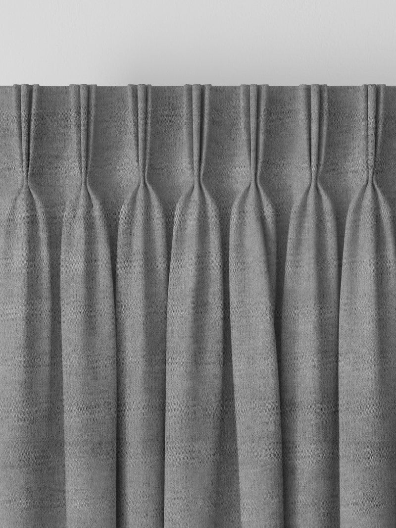 Curtains grey Lazio made-to-measure faux velvet, imported from the UK