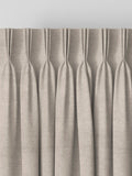 Oyster Natural Lazio faux velvet made to measure curtains - British product