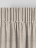 Oyster Natural Lazio faux velvet made to measure curtains - British product