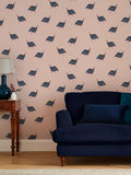 Joules blush pink guinea fowl wallpaper sample (British brand)