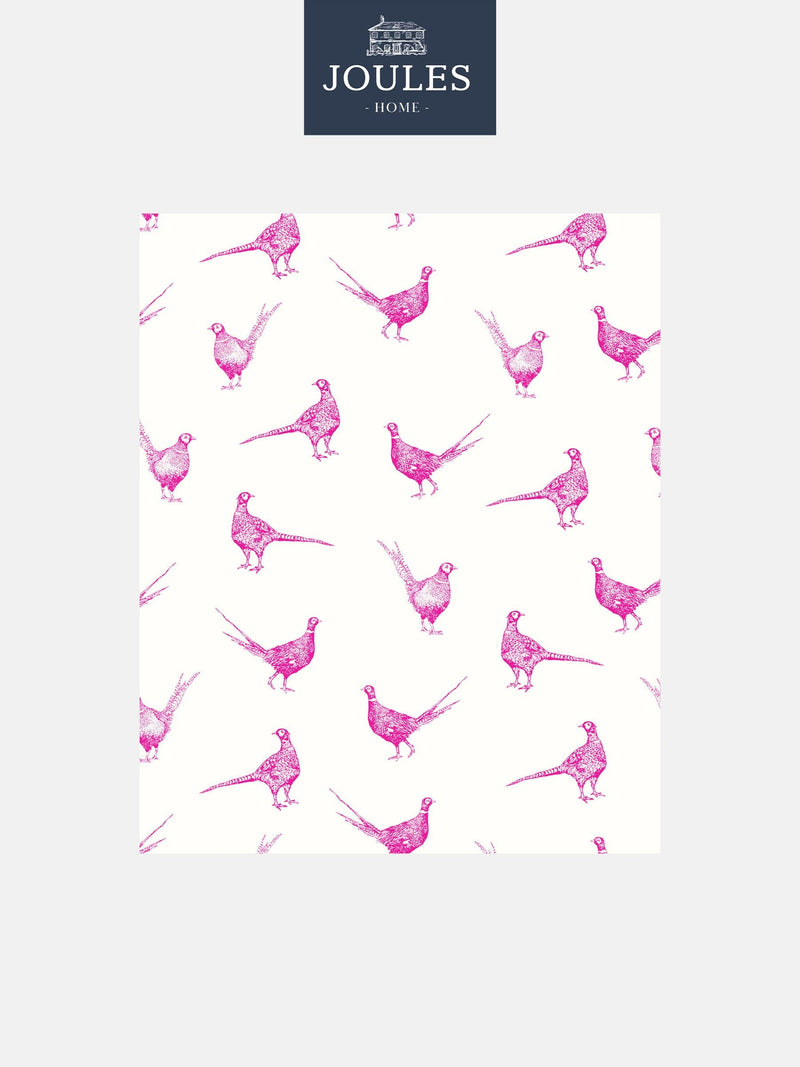 Joules Flirty Pheasants wallpaper bright pink pheasants, imported from the UK