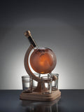 DrinksTime Highland Malt Whisky Globe Decanter Set 350ml - British product