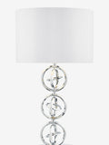 Dar Lighting Venus table lamp chrome with ivory shade, imported from the UK
