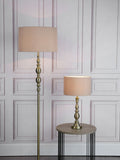 Dar Lighting Alicante Ball Table Lamp with antique brass base, UK version