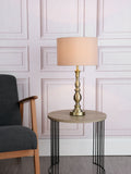 Dar Lighting Alicante Ball Table Lamp with antique brass base, UK version