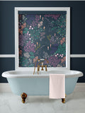 Sara Miller navy roman blind with underwater print (British brand)