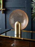 Rockett St George gold glass dish table lamp - British product