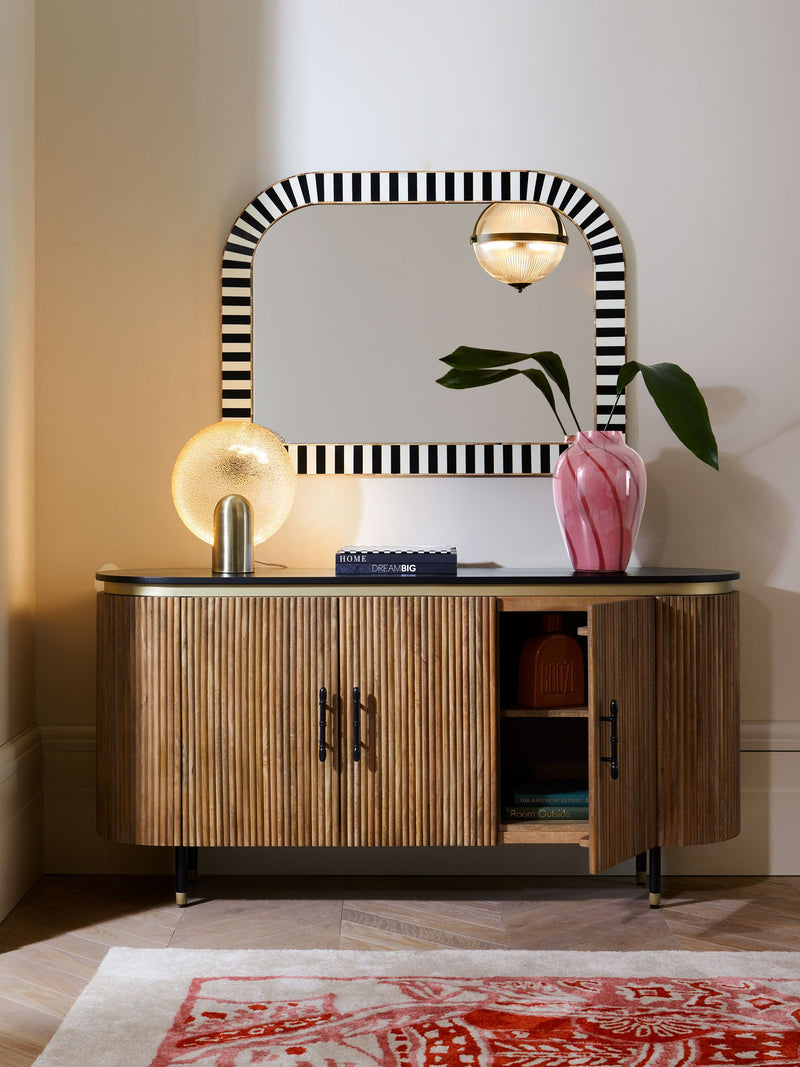 Rockett St George gold glass dish table lamp - British product