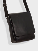 Next Osprey London Black The Baker Large Leather Messenger Bag- Buy online at McGrocer