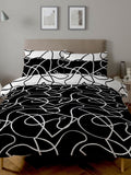 Copenhagen Home Monochrome Pablo duvet cover and pillowcase set - British product