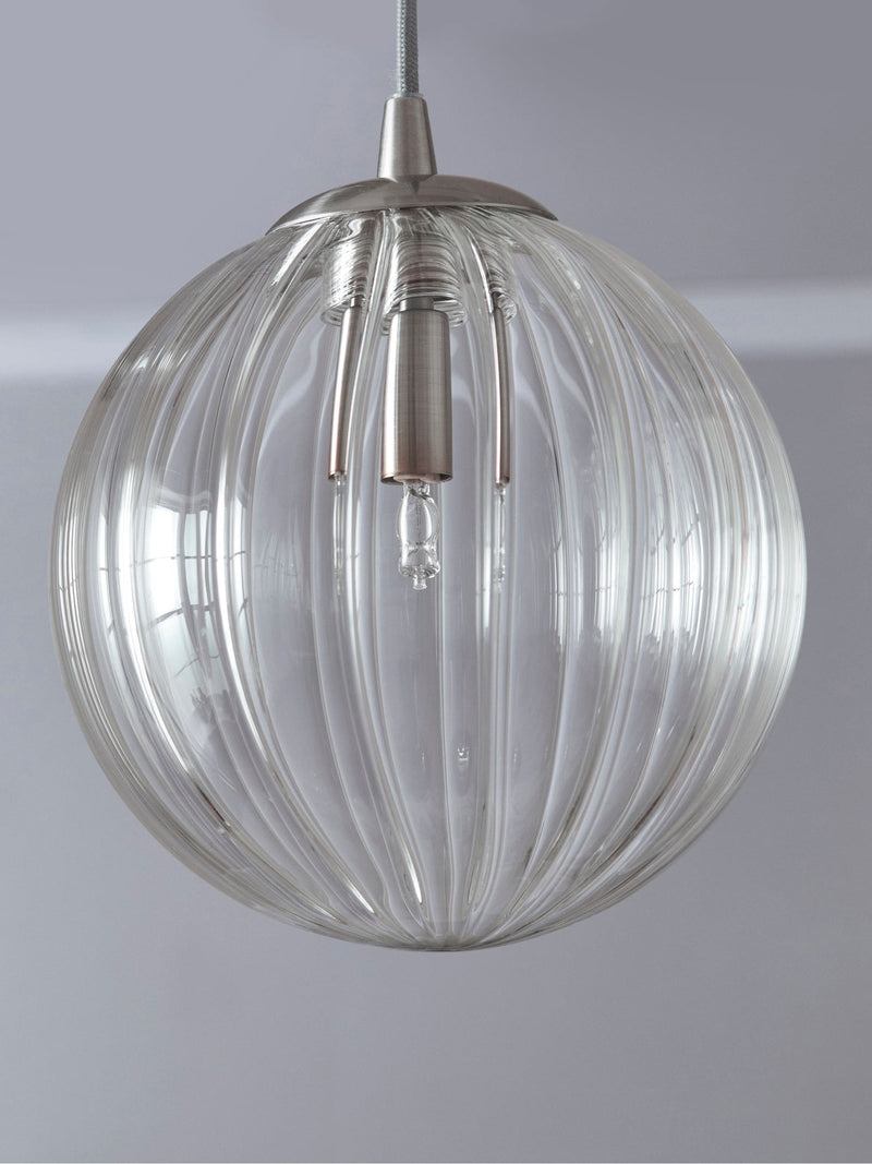 Ashcroft clear linear medium glass shade, UK version