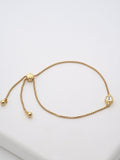Ted Baker gold tone clear crystal drawstring adjustable bracelet 21cm (British brand)