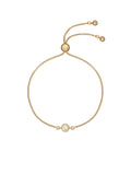 Ted Baker gold tone clear crystal drawstring adjustable bracelet 21cm (British brand)