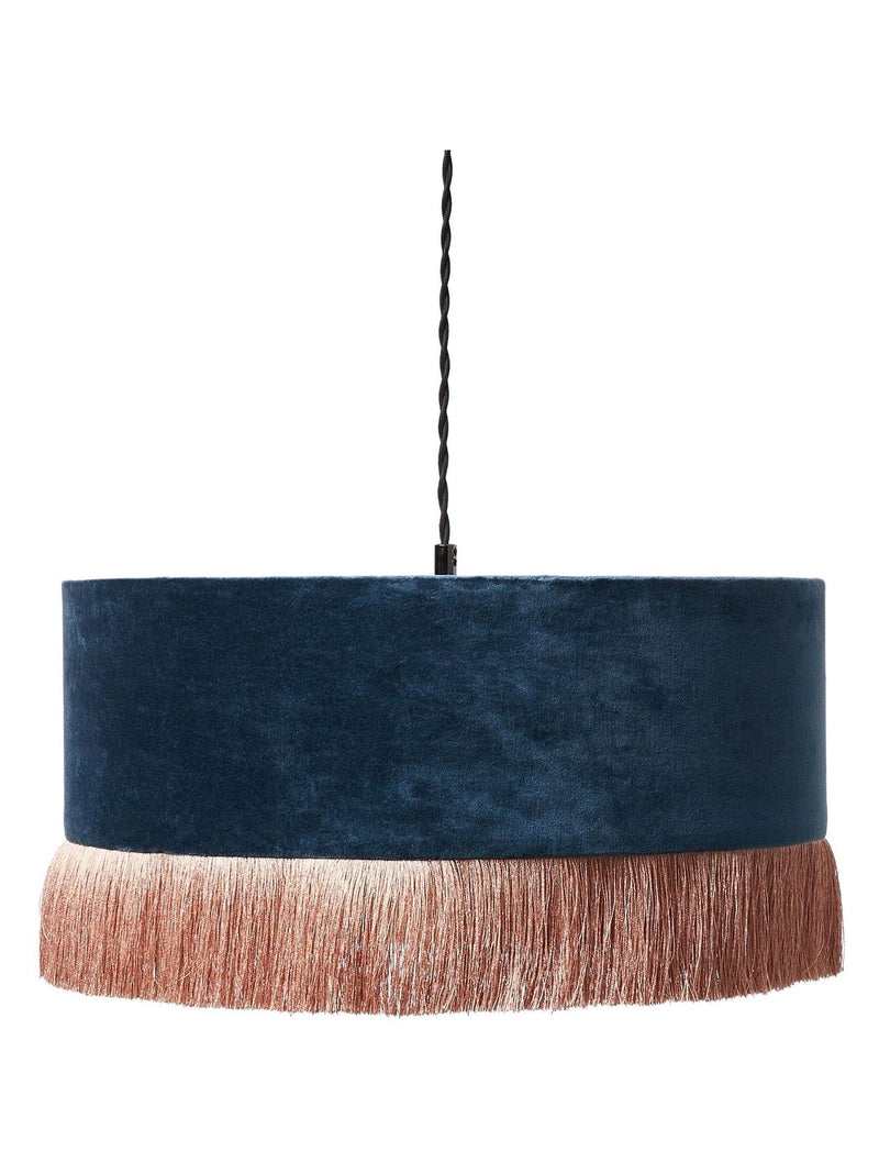 Oliver Bonas dark blue Ero velvet pendant lampshade (British brand)