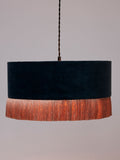 Oliver Bonas dark blue Ero velvet pendant lampshade (British brand)