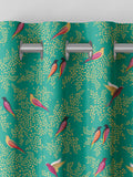Sara Miller Green Birds made to measure curtains - British product